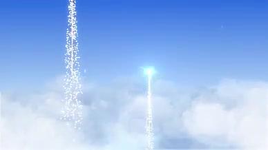 4K粒子穿破云层上升背景视频视频的预览图